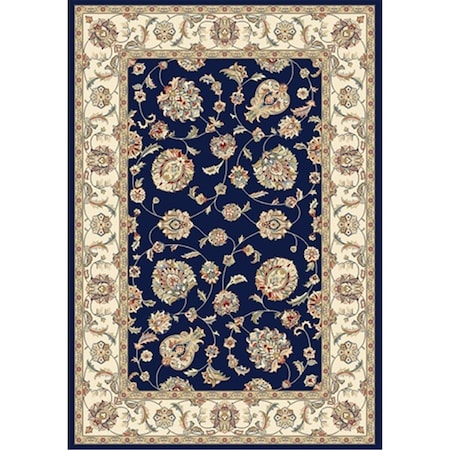 Dynamic Rugs Ancient Garden 5 ft. 3 in. x 7 ft. 7 in. 57365-3464 Rug - Blue/Ivory AN69573653464